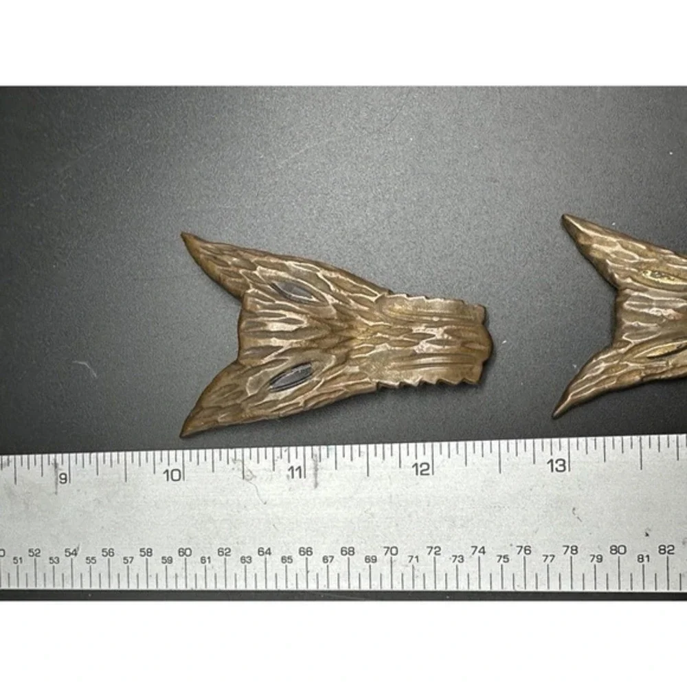 Vintage Fenrir Viking‎ Nordic Medieval Style Carved Wolf Brooch Pins